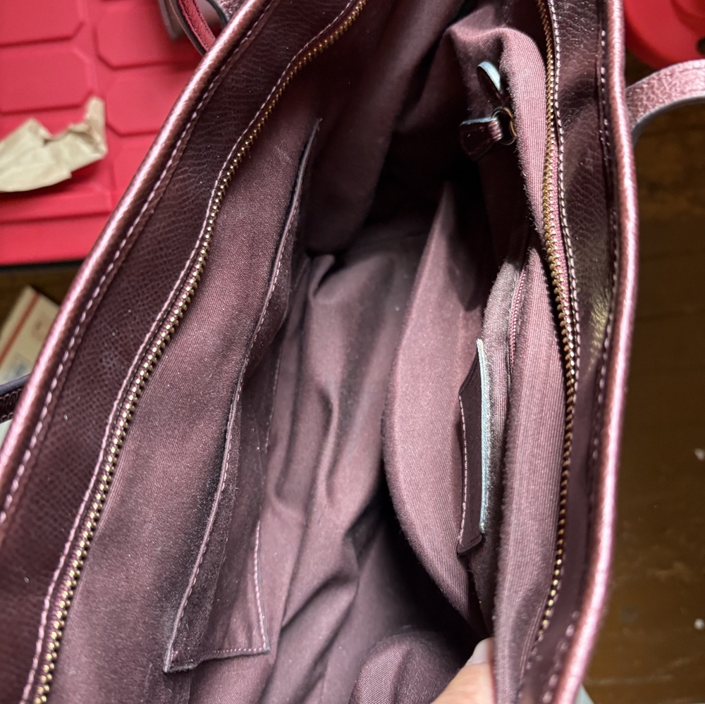 Coach Burgundy Leather Shoulder Bag Set - Picture 7 of 8